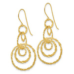 Load image into Gallery viewer, 14K Yellow Gold Dangle Circles Earrings

