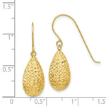 Load image into Gallery viewer, 14K Yellow Gold Puff Teardrop Earrings
