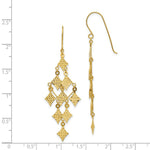 Load image into Gallery viewer, 14K Yellow Gold Diamond-cut Chandelier Earrings
