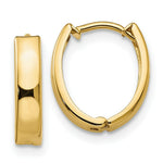 Load image into Gallery viewer, 14K Yellow Gold Polished Hinged Hoop Earrings  10mm width
