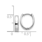 Load image into Gallery viewer, 14K White Gold Polished Hinged Hoop Earrings  10mm width
