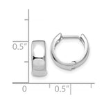 Load image into Gallery viewer, 14K White Gold Polished Hinged Hoop Earrings  12mm width
