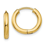 Load image into Gallery viewer, 14K Yellow Gold Polished Hollow Hoop Earrings  15mm width
