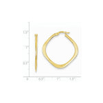 Load image into Gallery viewer, 14K Yellow Gold Tapered Square Hoop Earrings  30mm width
