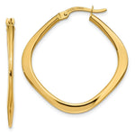 Load image into Gallery viewer, 14K Yellow Gold Tapered Square Hoop Earrings  30mm width

