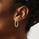 Load image into Gallery viewer, 14K Yellow Gold Twist Hollow Hoop Earrings  20mm width
