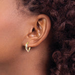Load image into Gallery viewer, 14K Tri-Color Gold Twisted Hoop Earrings  12mm width
