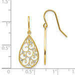 Load image into Gallery viewer, 14K Yellow Gold &amp; Rhodium Polished Teardrop Earrings
