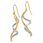 Load image into Gallery viewer, 14K Two-tone Gold Polished Fancy Dangle Earrings
