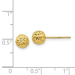 Load image into Gallery viewer, 14K Yellow Gold Diamond Cut Ball Post Earrings
