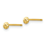 Load image into Gallery viewer, 14K Yellow Gold 3mm Puff Circle Post Earrings
