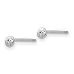 Load image into Gallery viewer, 14K White Gold 3mm Puff Circle Stud Earrings
