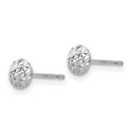 Load image into Gallery viewer, 14K White Gold 5 mm Puff Circle Stud Earrings
