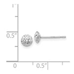 Load image into Gallery viewer, 14K White Gold 5 mm Puff Circle Stud Earrings
