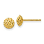 Load image into Gallery viewer, 14K Yellow Gold 6mm Puff Circle Post Earrings
