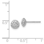 Load image into Gallery viewer, 14K White Gold 6mm Circle Puff Post Earrings
