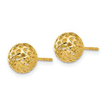 Load image into Gallery viewer, 14K Yellow Gold Diamond Cut Bead Post Earrings
