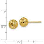 Load image into Gallery viewer, 14K Yellow Gold Diamond Cut Bead Post Earrings
