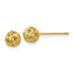 Load image into Gallery viewer, 14K Yellow Gold Open Diamond Cut Ball Post Earrings
