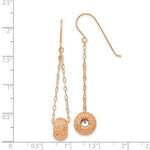 Load image into Gallery viewer, 14K Rose Gold Chain w/Diamond-cut Puff Donut Bead Earrings
