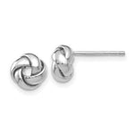 Load image into Gallery viewer, 14K White Gold Polished Knot Post Earrings
