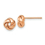 Load image into Gallery viewer, 14k Rose Gold Polished Love Knot Post Earrings
