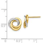 Load image into Gallery viewer, 14K Two-tone Gold Polished Intertwined Circles Post Earrings
