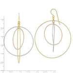 Load image into Gallery viewer, 14k Tri-color Gold Diamond-cut Graduated Circles Shepherd Hook Earrings
