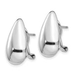 Load image into Gallery viewer, 14K White Gold Tear Drop Omega Back Earrings
