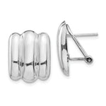 Load image into Gallery viewer, 14K White Gold Polished Fancy Omega Back Post Earrings
