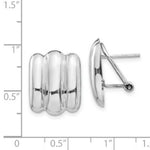 Load image into Gallery viewer, 14K White Gold Polished Fancy Omega Back Post Earrings
