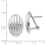 Load image into Gallery viewer, 14K White Gold Polished Fancy Omega Back Post Earrings
