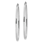 Load image into Gallery viewer, 14K White Gold Large Oval Hoop Earrings  2mm width
