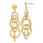 Load image into Gallery viewer, 14K Yellow Gold Circle Drop Post Earrings
