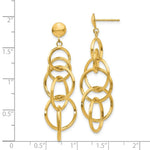 Load image into Gallery viewer, 14K Yellow Gold Circle Drop Post Earrings
