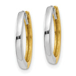Load image into Gallery viewer, 14K Two-tone Gold Hinged Hoop Earrings  1.5mm width
