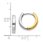 Load image into Gallery viewer, 14K Two-tone Gold Hinged Hoop Earrings  2.5mm width
