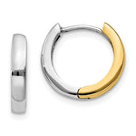 Load image into Gallery viewer, 14K Two-tone Gold Hinged Hoop Earrings  2.5mm width
