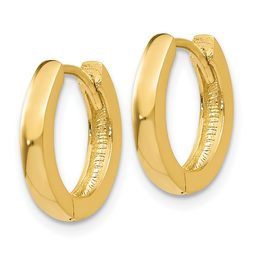 14K Yellow Gold Hinged Hoop Earrings  2.5mm width