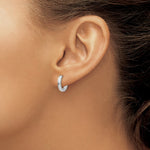 Load image into Gallery viewer, 14K White Gold Hinged Hoop Earrings  2.5mm width
