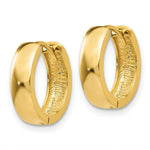 Load image into Gallery viewer, 14K Yellow Gold Hinged Hoop Earrings  4mm width

