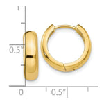Load image into Gallery viewer, 14K Yellow Gold Huggie Earrings  5mm width
