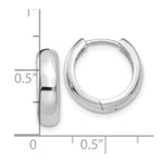 Load image into Gallery viewer, 14K White Gold Hinged Hoop Earrings  5mm width
