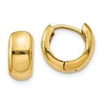 Load image into Gallery viewer, 14K Yellow Gold Hinged Hoop Earrings  6mm width
