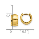 Load image into Gallery viewer, 14K Yellow Gold Hinged Hoop Earrings  6mm width
