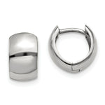 Load image into Gallery viewer, 14K White Gold Hinged Hoop Earrings  6mm width
