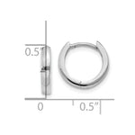 Load image into Gallery viewer, 14K White Gold Hinged Hoop Earrings  2mm width
