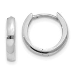 Load image into Gallery viewer, 14K White Gold Hinged Hoop Earrings  2mm width
