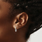 Load image into Gallery viewer, 14K White Gold Hinged Earrings  1.5mm width
