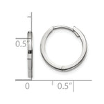 Load image into Gallery viewer, 14K White Gold Hinged Earrings  1.5mm width
